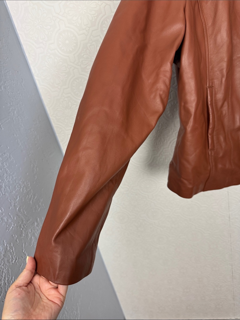 The Jacket Maker Colette Brown Genuine Leather Zip Front Jacket 2XL Lined - Picture 6 of 13